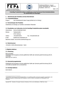Titelfoto Freiwillige Produktinformation, Gruppe 1