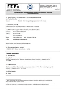 Cover photo Voluntary Product Information, Group 11